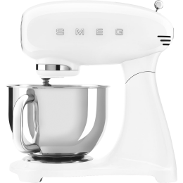 Планетарный миксер SMEG SMF05WHEU, 1000 Вт, 4.8 л, 10 скоростей, белый
