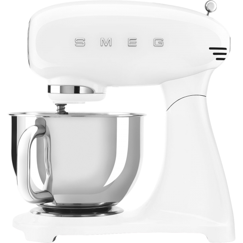 Планетарный миксер SMEG 1000 Вт, 4.8 л, 10 скоростей - стиль 50-х, белый