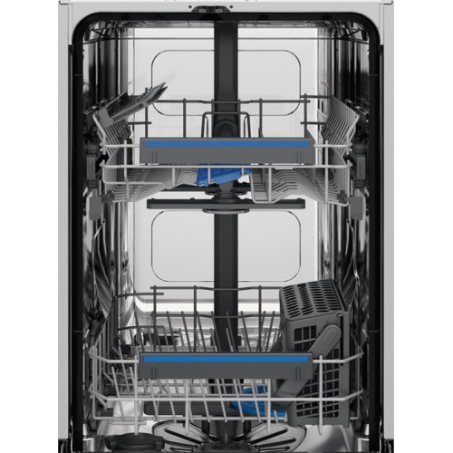 Встраиваемая посудомоечная машина ELECTROLUX 45 см - 9 комплектов, сенсорное управление, 8 программ, черная, с сушкой и индикацией на полу