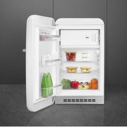 Холодильник SMEG FAB10LWH6, 122 л, однокамерный, морозильная камера, белый, 50-е, D, 970x545x659 мм