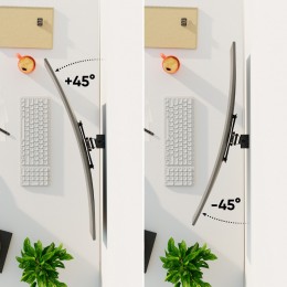 Кронштейн ONKRON M3S Black 17-43'', VESA до 200x200 мм, наклон ±8°, поворот 45°, 35 кг