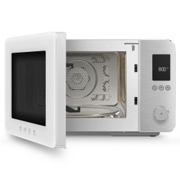 Микроволновая печь SMEG MOC02WHMEU, 27 л, 9 функций, аэрогриль, 25 программ, 900 Вт, инвертер, белая.