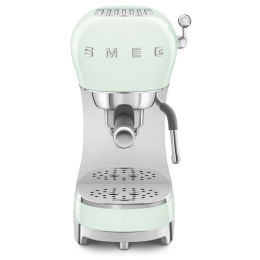 Кофемашина Smeg ecf02pgeu, 15 бар, термоблок, 1.1 л, пастельный зеленый