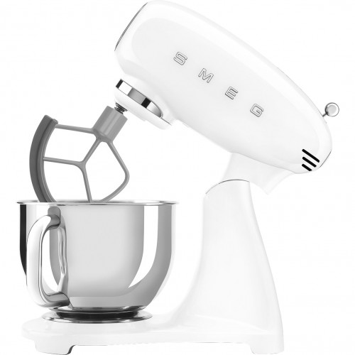 Планетарный миксер SMEG 1000 Вт, 4.8 л, 10 скоростей - стиль 50-х, белый
