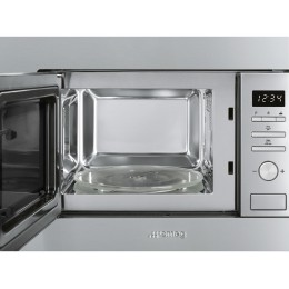 Встраиваемая микроволновая печь SMEG FMI017X, 23 л, гриль 1000 Вт, нержавеющая сталь