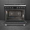 Варочный центр Smeg Sinfonia: Газовая панель с сенсорным управлением, таймером и объемом духовки 115 л