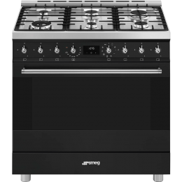 Варочный центр Smeg C9GMMB2, газовая панель, 115 л, сенсорное управление, таймер, акустический сигнал, энергоэффективность А