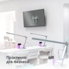 Кронштейн ONKRON для телевизоров 32-65 дюймов, наклон +12º, макс вес 68,2 кг, белый, уровень, крепление 400x400 мм