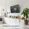 Кронштейн ONKRON для телевизоров 32-65 дюймов, наклон +12º, макс вес 68,2 кг, белый, уровень, крепление 400x400 мм