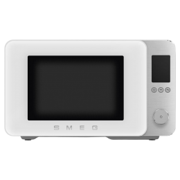 Микроволновая печь SMEG MOC02WHMEU, 27 л, 9 функций, аэрогриль, 25 программ, 900 Вт, инвертер, белая.