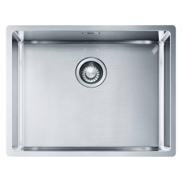 Мойка Franke 127.0677.190, Серия BOX, BXX 210-54, 580x450 mm, чаша 540x410x200mm, R 12 мм, монтаж сверху/вровень/под столешницу, скрытый перелив, крепления FastFix.