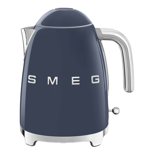Чайник SMEG 1.7 л, электрический, 2400 Вт, темно-синий, стиль 50-х, корпус из нержавеющей стали