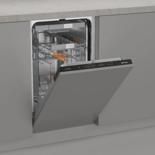 Посудомоечная машина Gorenje/ Посудомоечная машина Gorenje, 45 см, 10 комплектов, 3 корзины 5 программ, кнопочное управление, отсрочка старта, внутренняя подсветка, автооткрывание дверцы, полный AquaStop, инверторный мотор, половинная загрузка