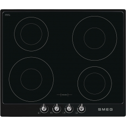 Встраиваемая индукционная панель SMEG si964nm, 60 см, черная, поворотные переключатели.