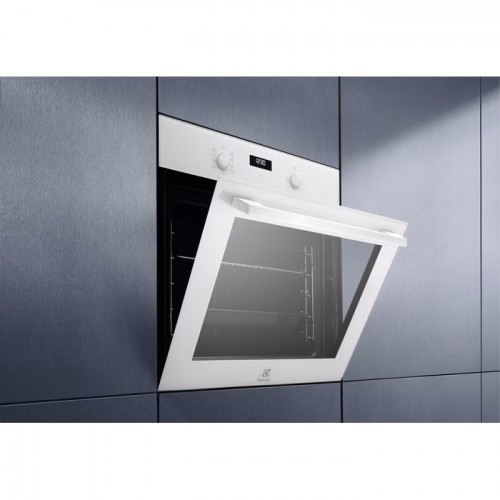 Встраиваемый духовой шкаф ELECTROLUX с конвекцией, пароваркой, 65 л, 8 режимов, каталитическая очистка, белый