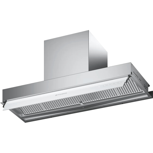 Встраиваемая вытяжка Faber BETTER IN-NOVA ZERO DRIP PLUS A60 - 60 см, 710 м³/ч, сенсорное управление, LED, нержавеющая сталь/белое стекло