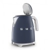Чайник SMEG 1.7 л, электрический, 2400 Вт, темно-синий, стиль 50-х, корпус из нержавеющей стали