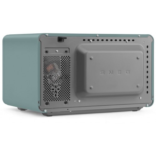 Микроволновая печь SMEG, отдельностоящая, объем 29 л, 4 функции приготовления, гриль, 18 автоматических программ, быстрый старт, размораживание, мощность 900 Вт, 5 уровней мощности, инвертер + поворотный стол, цвет изумрудно-зеленый