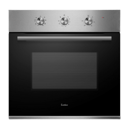 Духовой шкаф EVELUX EO 620 X, 60 см, 65 л, 8 режимов, нержавеющая сталь, поворотные переключатели, универсальный противень, решетка-гриль, двойное стекло.