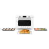 Мини-печь Smeg 30 л с LCD дисплеем, 10 функциями, паром и галогенной подсветкой в стиле 50-х годов - белая