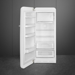 Холодильник SMEG FAB28LWH6, 270 л, однокамерный, морозильная камера, инверторный компрессор, LED, белый, стиль 50-х.
