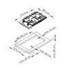 Варочная поверхность Kuppersberg 30 см, газовая с автоматическим электроподжигом, газ-контролем и конфорками REMAY, черный/нержавеющая сталь