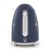 Чайник SMEG 1.7 л, электрический, 2400 Вт, темно-синий, стиль 50-х, корпус из нержавеющей стали