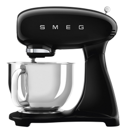 Планетарный миксер SMEG SMF05BLEU, 1000 Вт, 4.8 л, 10 скоростей, черный.