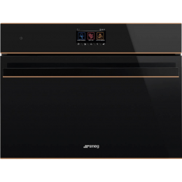 Духовой шкаф Smeg/ Духовой шкаф Smeg, 45 см, очистка паром, 20 функций приготовления, 150 автоматических программ, 10 настраиваемых рецептов, сенсорное управление, дисплей, таймер, энергоэффективность А++, цвет черный