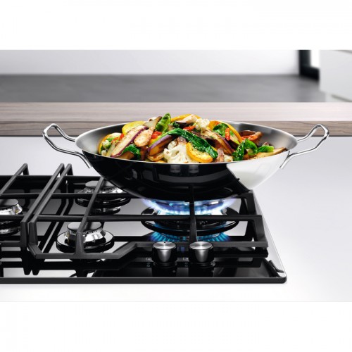 Встраиваемая газовая варочная поверхность ELECTROLUX - закаленное стекло, мощность 8900 Вт, Wok-конфорка, автоматический электроподжиг