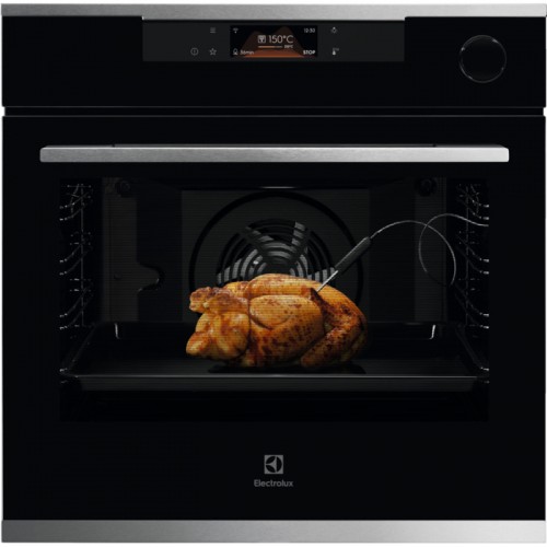 Встраиваемая электрическая духовка ELECTROLUX с паром SteamCrisp - нержавеющая сталь, сенсорное управление, цветной ЖК-дисплей, таймер и отложенный старт