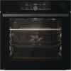 Встраиваемая электрическая духовка GORENJE 60 см с сенсорным программатором, паровым приготовлением и функцией пицца - черная, 77л, пиролиз, телескопические направляющие.