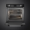 Встраиваемый духовой шкаф SMEG Victoria 60 см с пароувлажнением и пиролизом – 12 функций, черный цвет