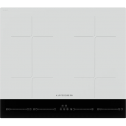 Варочная панель Kuppersberg ICI 622 W, индукционная, 4 конфорки, 7,4 кВт, белая, сенсорное управление.