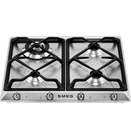 Встраиваемая газовая панель SMEG sr964xgh, 60 см, нержавеющая сталь