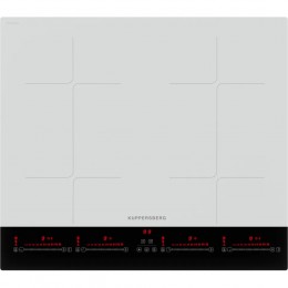 Варочная панель Kuppersberg ICI 622 W, индукционная, 4 конфорки, 7,4 кВт, белая, сенсорное управление.