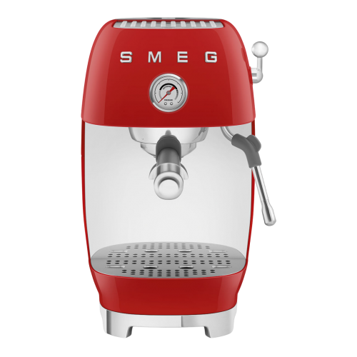 Рожковая эспрессо кофемашина SMEG 50-х годов, 15 бар, капучинатор, 1.4 л, красная