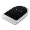 Настольная индукционная плита Smeg, 1 зона приготовления, мощность 1.45/2.1 кВт, сенсорное управление, таймер, звуковой сигнал, индикация остаточного тепла/времени, автоматическое отключение, термощуп, цвет белый