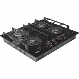 Варочная панель Korting hgg 6447 icptn, газовая, 60 см, 4 конфорки, WOK, таймер, газ-контроль