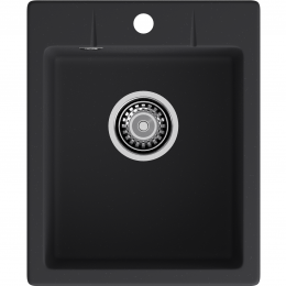 GRANFEST Мойка URBAN 240 black, 1 чаша 400x490 мм, врезной монтаж, кварц