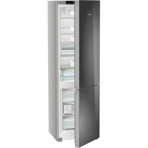 Холодильник LIEBHERR с NoFrost, EasyFresh, 3 контейнерами, высота 201,5 см, класс A++, черное стекло