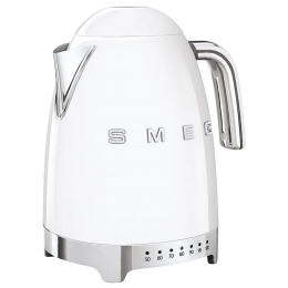 Электрочайник Smeg KLF04WHEU, 1.7 л, 2400 Вт, нержавеющая сталь, белый