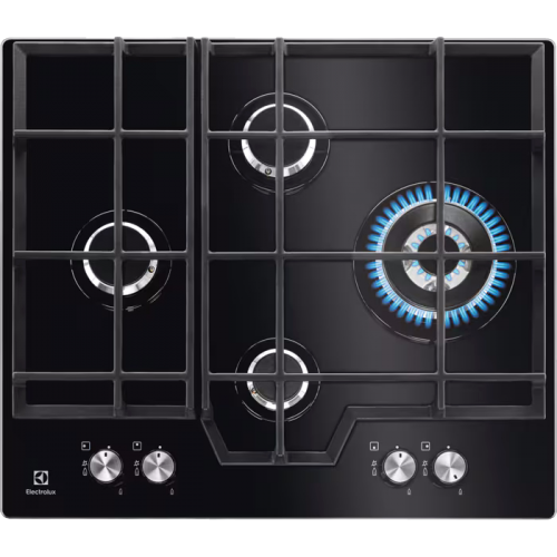Встраиваемая газовая варочная поверхность ELECTROLUX - закаленное стекло, мощность 8900 Вт, Wok-конфорка, автоматический электроподжиг