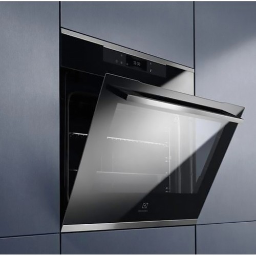 Встраиваемая электрическая духовка ELECTROLUX с пиролизом и сенсорным управлением - нержавеющая сталь, ЖК-дисплей, таймер и будильник