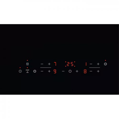 Встраиваемая электрическая варочная поверхность ELECTROLUX HiLight на 4 конфорки с расширением - стеклокерамика, 6300 Вт, независимая установка, размеры 57.6x51.6 см, нержавеющая сталь.