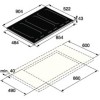 Встраиваемая индукционная панель ASKO 735405 с 6 конфорками и сенсорным управлением - черный цвет, 4.3 х 86 х 49 см