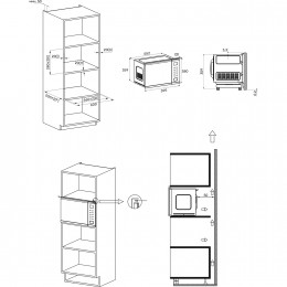 Микроволновка Kuppersberg HMW 652 B, 25 л, 900 Вт, гриль, 8 программ, черная