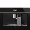 Кофемашина Smeg/ SMEG CMS4604NRRU Автоматическая кофемашина, 60 см, высота 45 см, черное стекло Eclipse, медный профиль