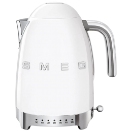 Электрочайник Smeg KLF04WHEU, 1.7 л, 2400 Вт, нержавеющая сталь, белый