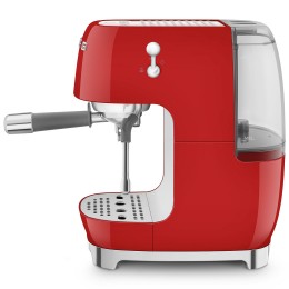 Кофемашина SMEG ECF03RDEU, эспрессо 1/2, 15 бар, капучинатор, 1.4 л, красная.